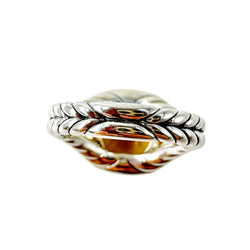 Bague DAVID YURMAN "Albion" en or jaune, argent et citrine