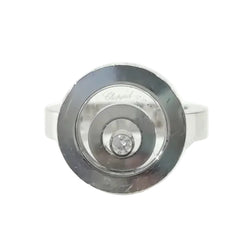 Bague Solitaire CHOPARD "Happy Spirit" en or blanc et diamant