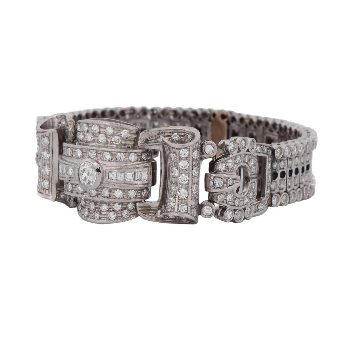 Bracelet en platine et diamants