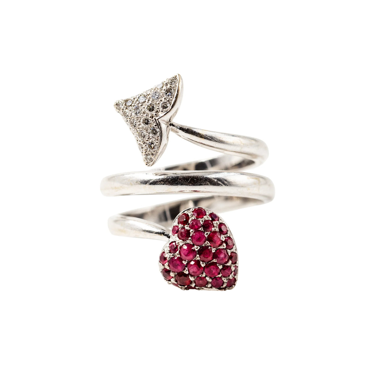 Bague DIOR Diablotine en or blanc, rubis et diamants