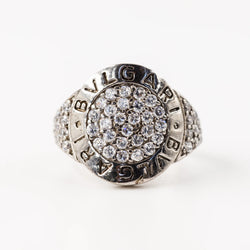 Bague BULGARI en or blanc et diamants