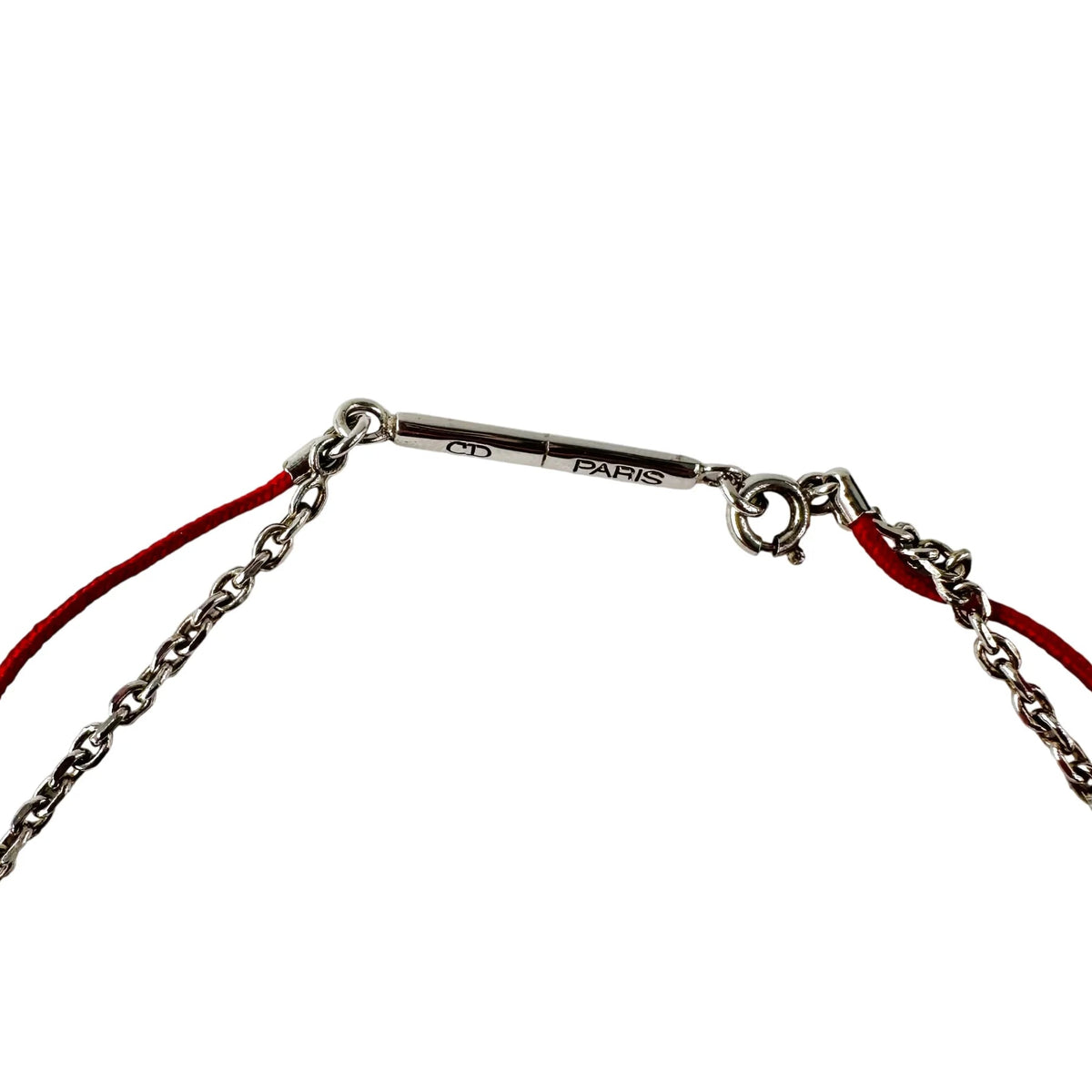 Collier Pendentif DIOR Croix en argent et cordon