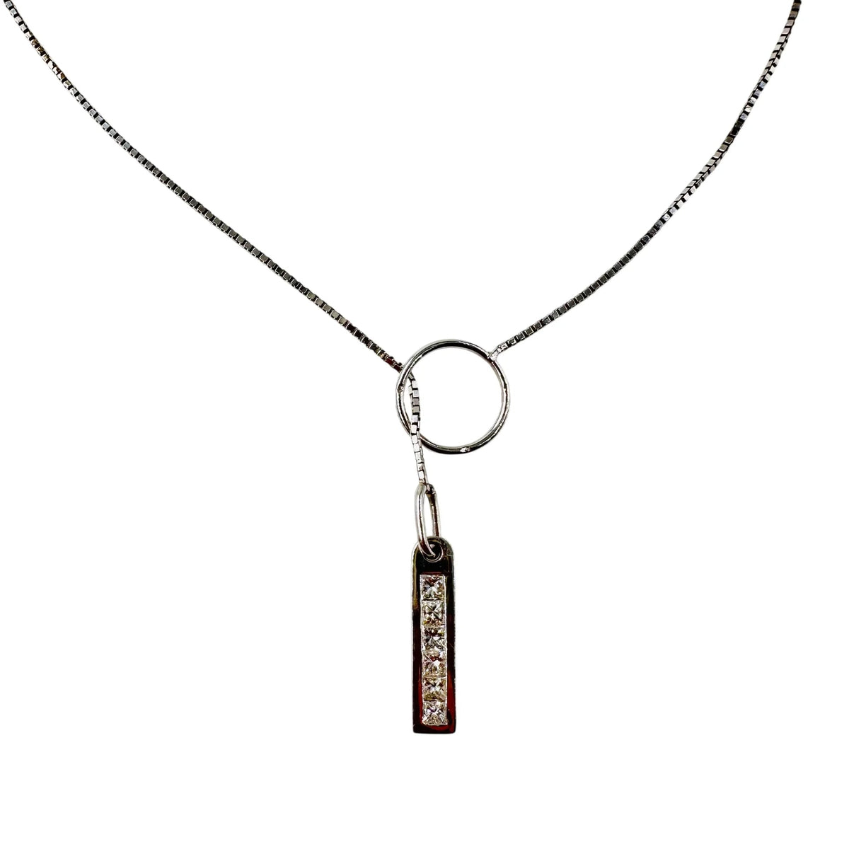 Collier Pendentif en or blanc et diamants