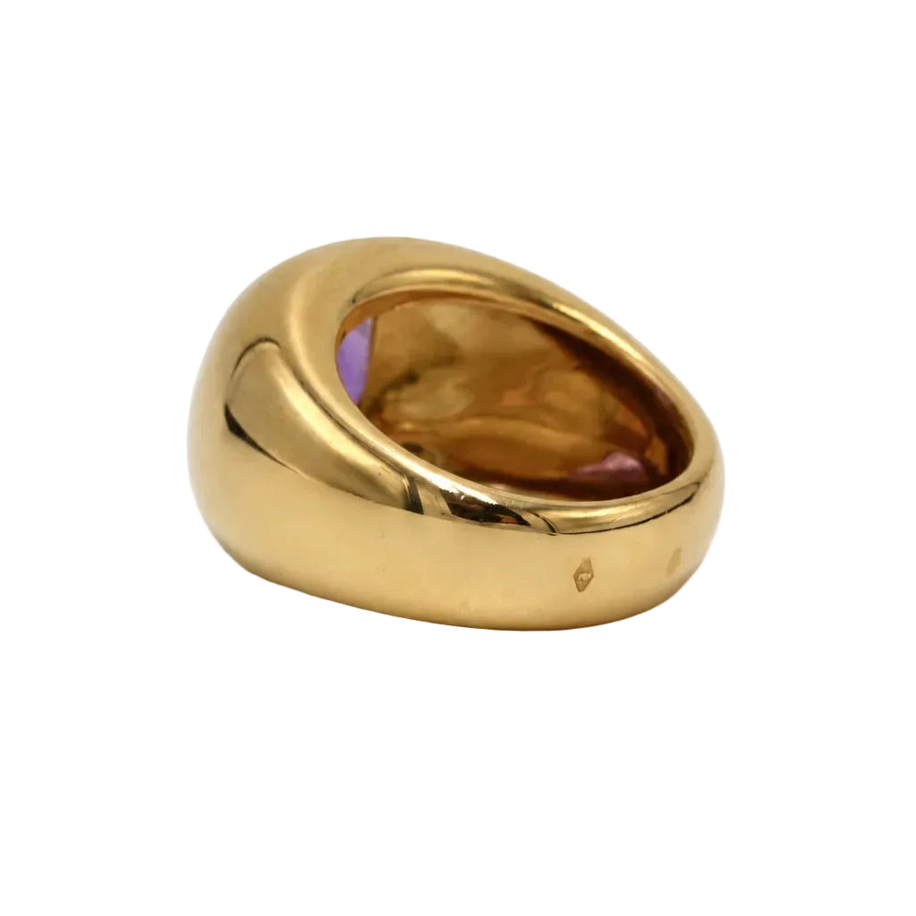 Bague Dôme BOUCHERON en or jaune et améthyste