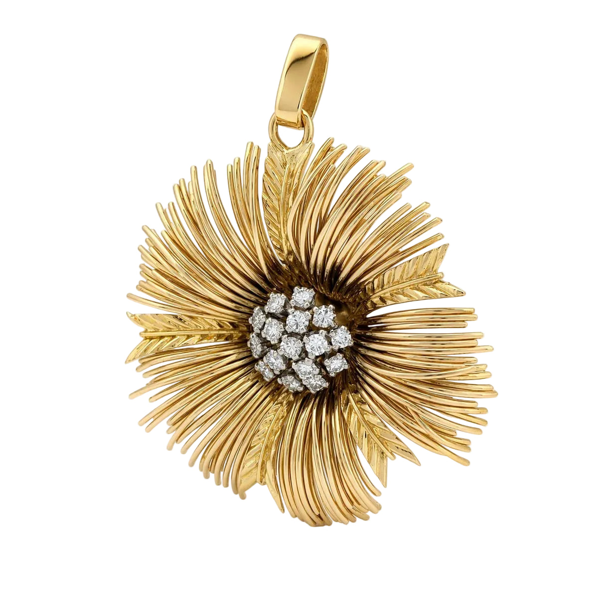 Pendentif en or jaune et diamants