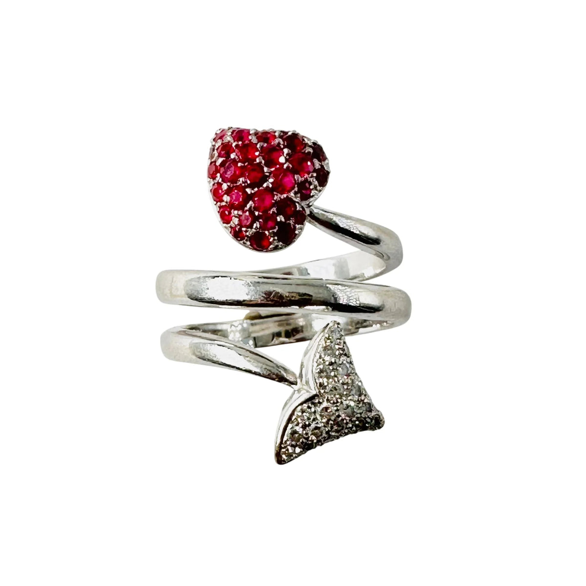 Bague DIOR Diablotine en or blanc, rubis et diamants
