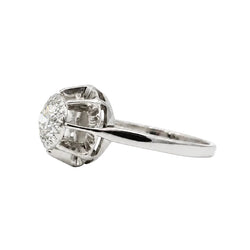 Bague Solitaire en or blanc et diamant