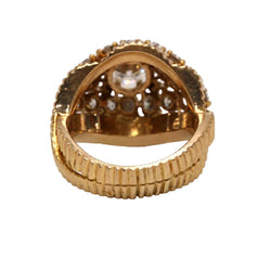 Bague Dôme en or jaune et diamants
