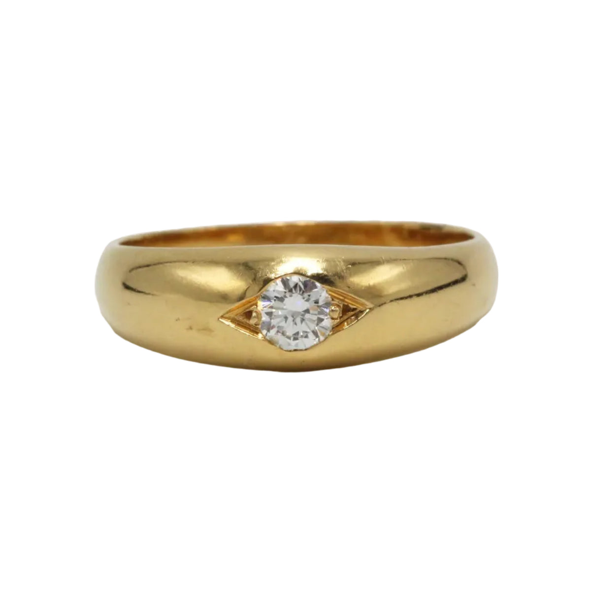 Bague Jonc en or jaune et diamant