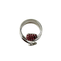 Bague DIOR "Diablotine" en or blanc, rubis et diamants