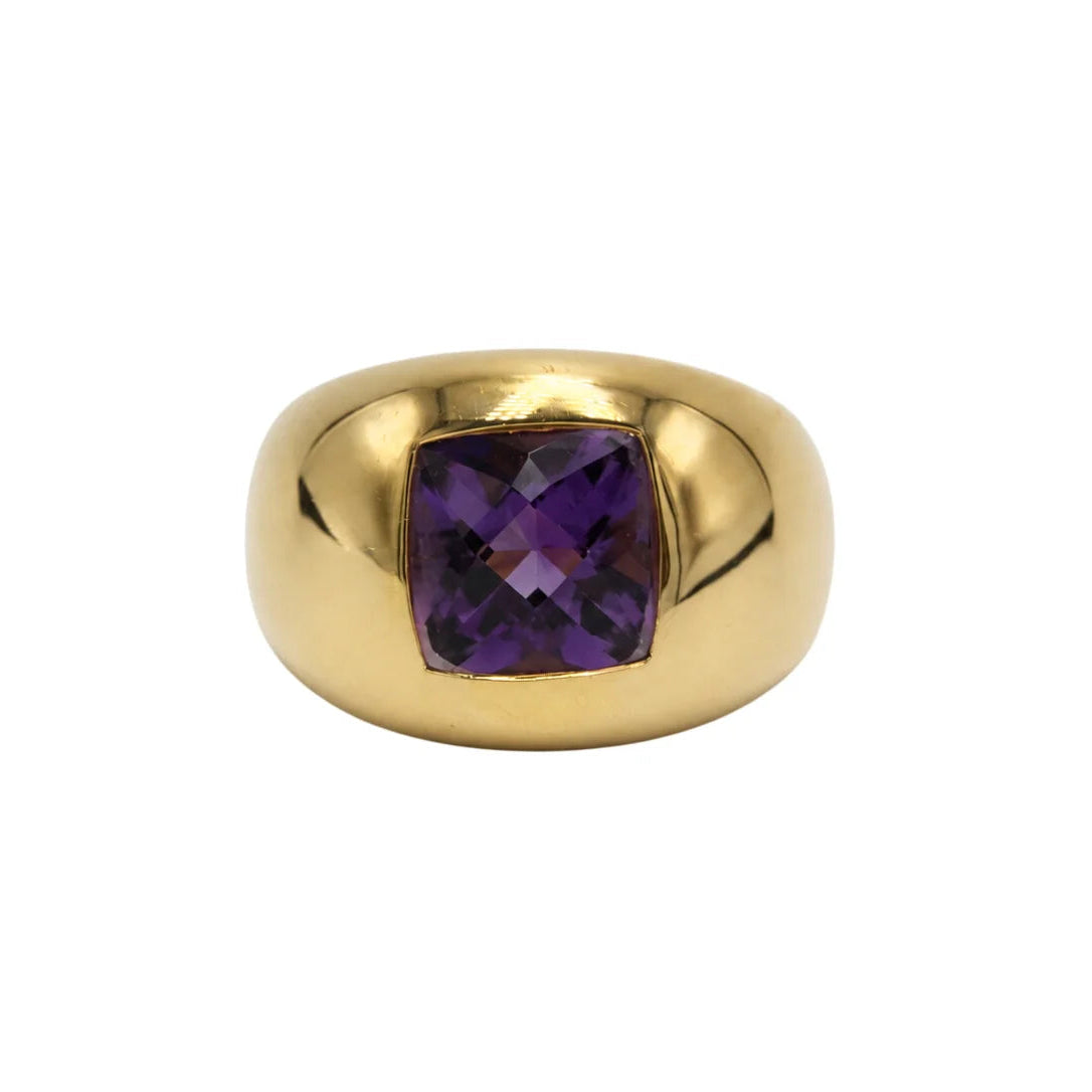 Bague Dôme BOUCHERON en or jaune et améthyste