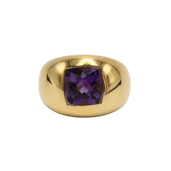 Bague Dôme BOUCHERON en or jaune et améthyste