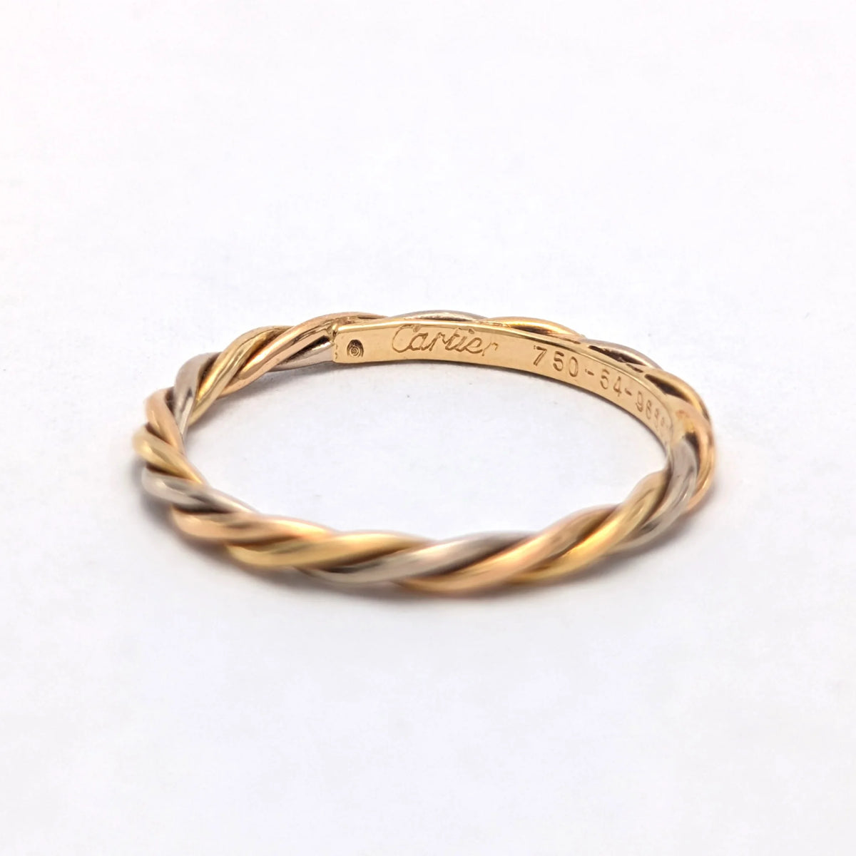 Bague Alliance CARTIER en or blanc, or jaune et or rose