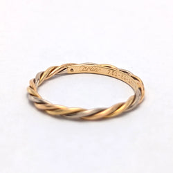 Bague Alliance CARTIER en or blanc, or jaune et or rose
