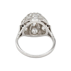 Bague Dôme en or blanc, platine et diamants