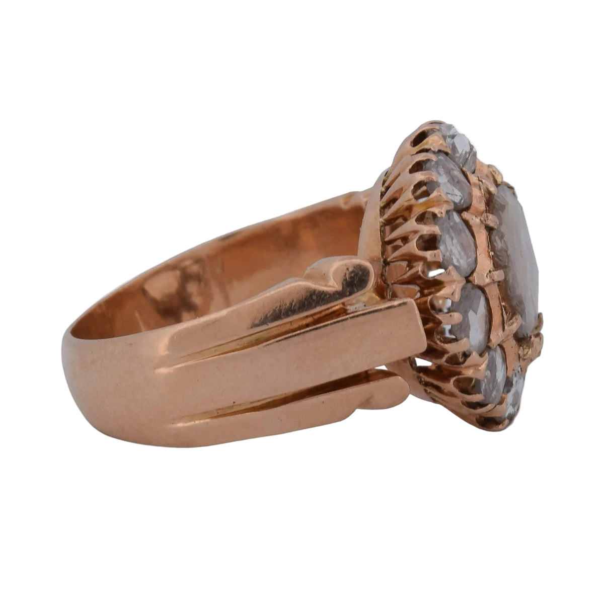 Bague Entourage en or rose et diamants