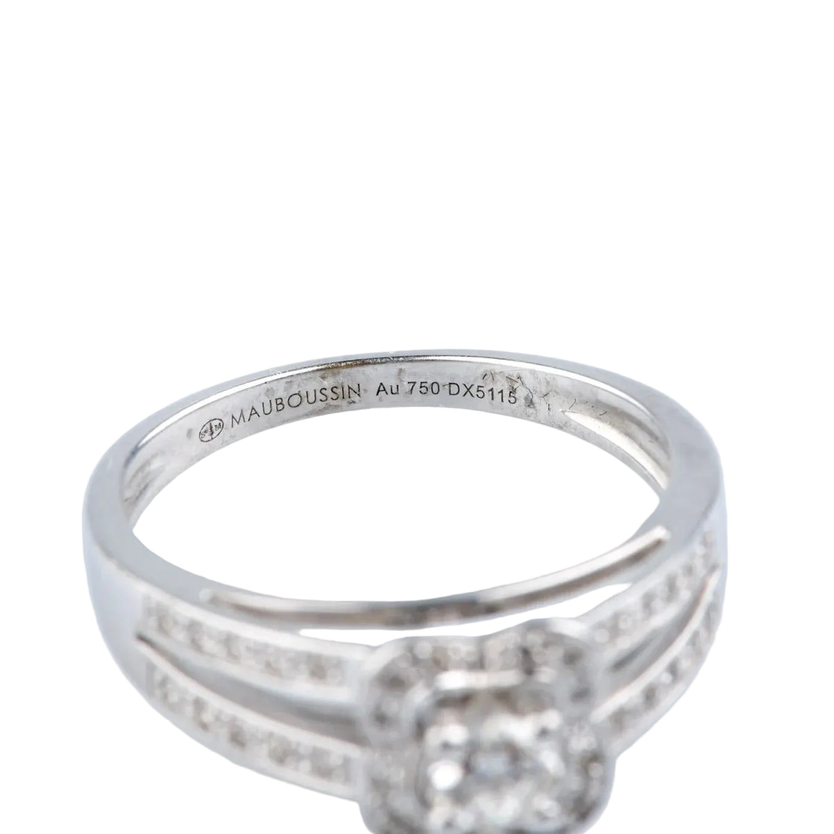 Bague Entourage MAUBOUSSIN "Moi aime toi" en or blanc et diamants