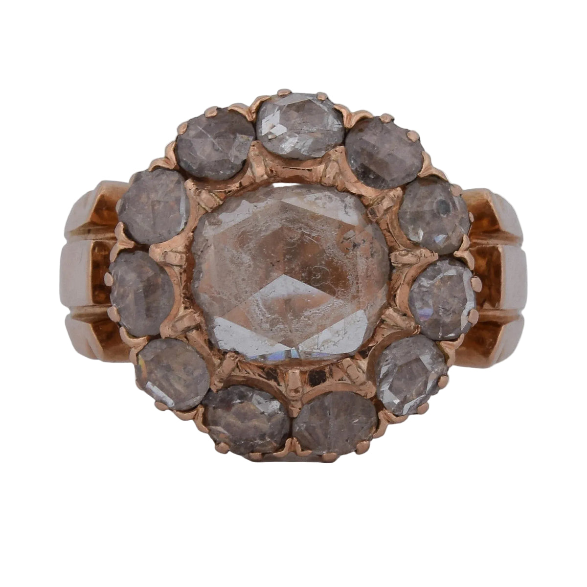 Bague Entourage en or rose et diamants