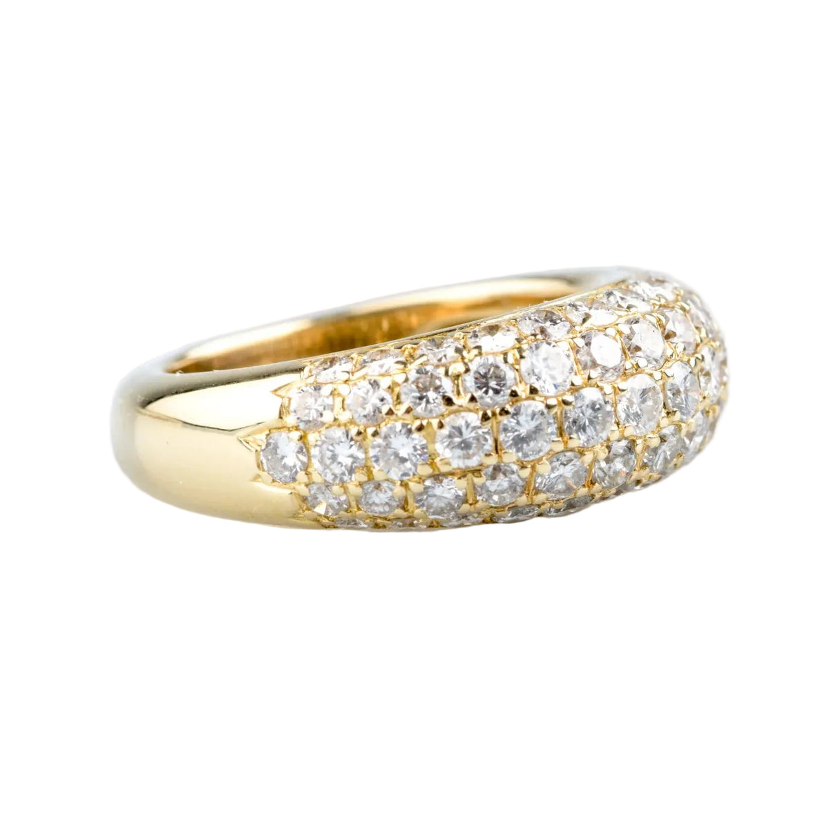 Bague Pavée en or jaune et diamants