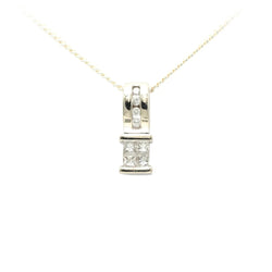 Pendentif en or blanc et diamants