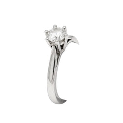 Bague Solitaire en or blanc et diamant