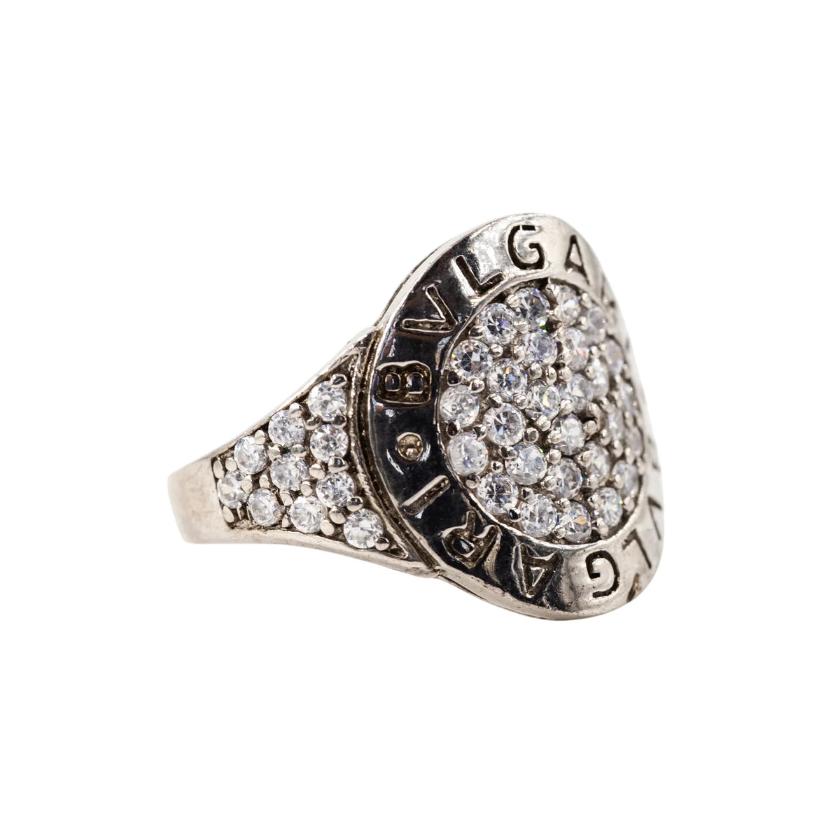 Bague BULGARI en or blanc et diamants