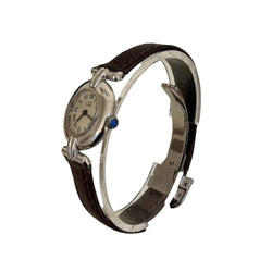 Montre CARTIER Colisée en argent et cuir