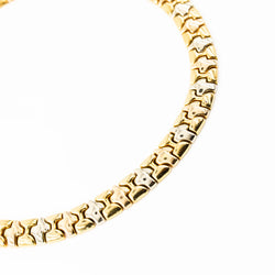 Collier Maille en or jaune, or blanc et or rose