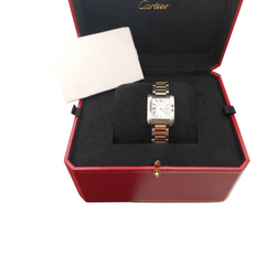 Montre CARTIER "Tank Anglaise" PM en or jaune et acier