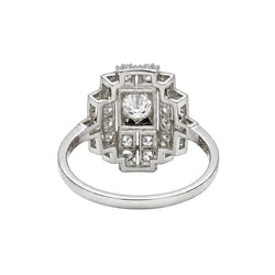 Bague Entourage en platine et diamants