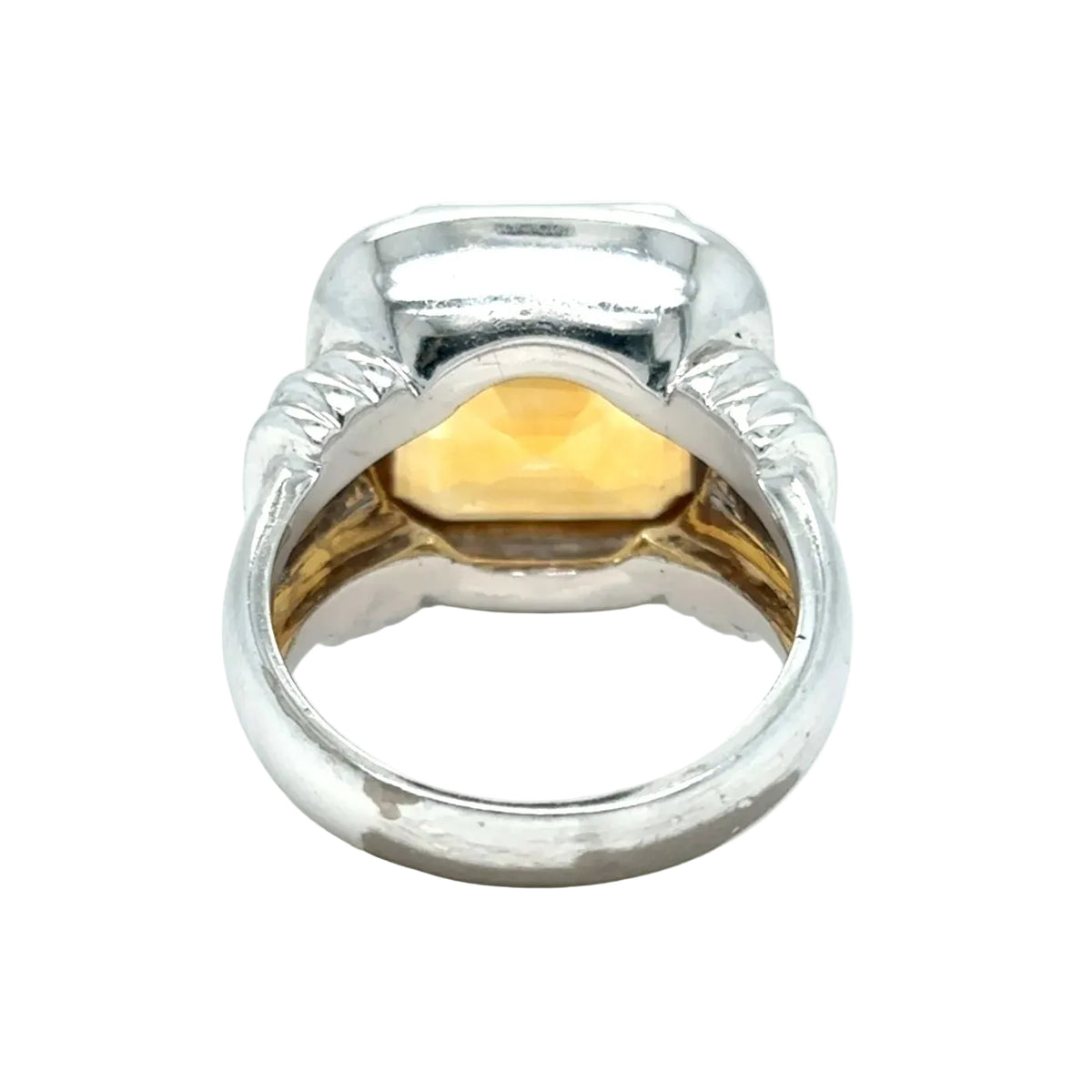 Bague Cocktail en or blanc et citrine