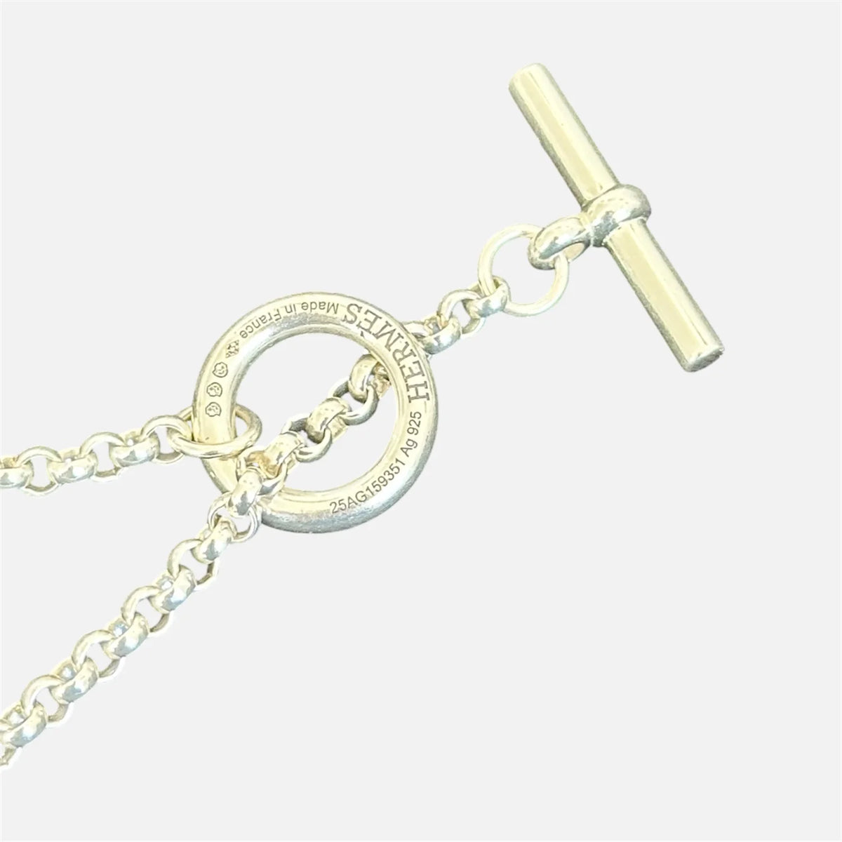 Collier Pendentif HERMÈS Chaîne d'ancre enchaînée GM en argent