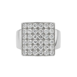 Bague Pavée en or blanc et diamants