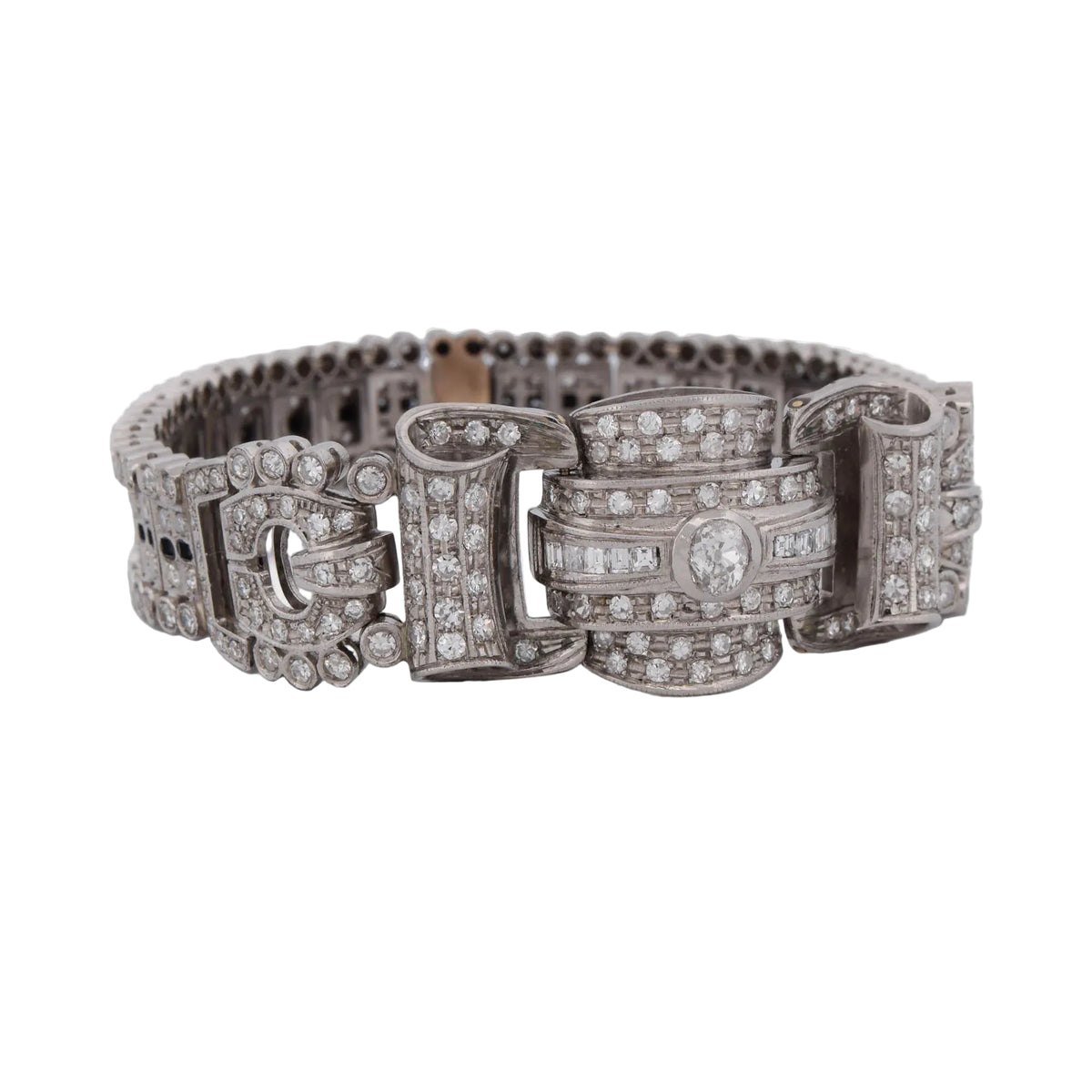 Bracelet en platine et diamants