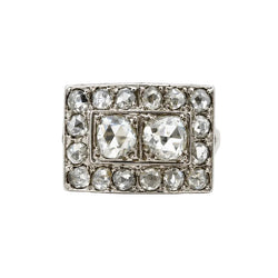 Bague Tank en or blanc et diamants