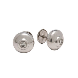 Boucles d’oreilles Puces en or blanc et diamants