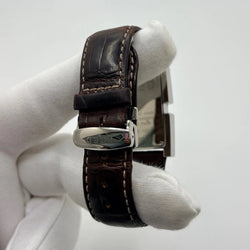 Montre FRED "Tank" en acier inoxydable et cuir