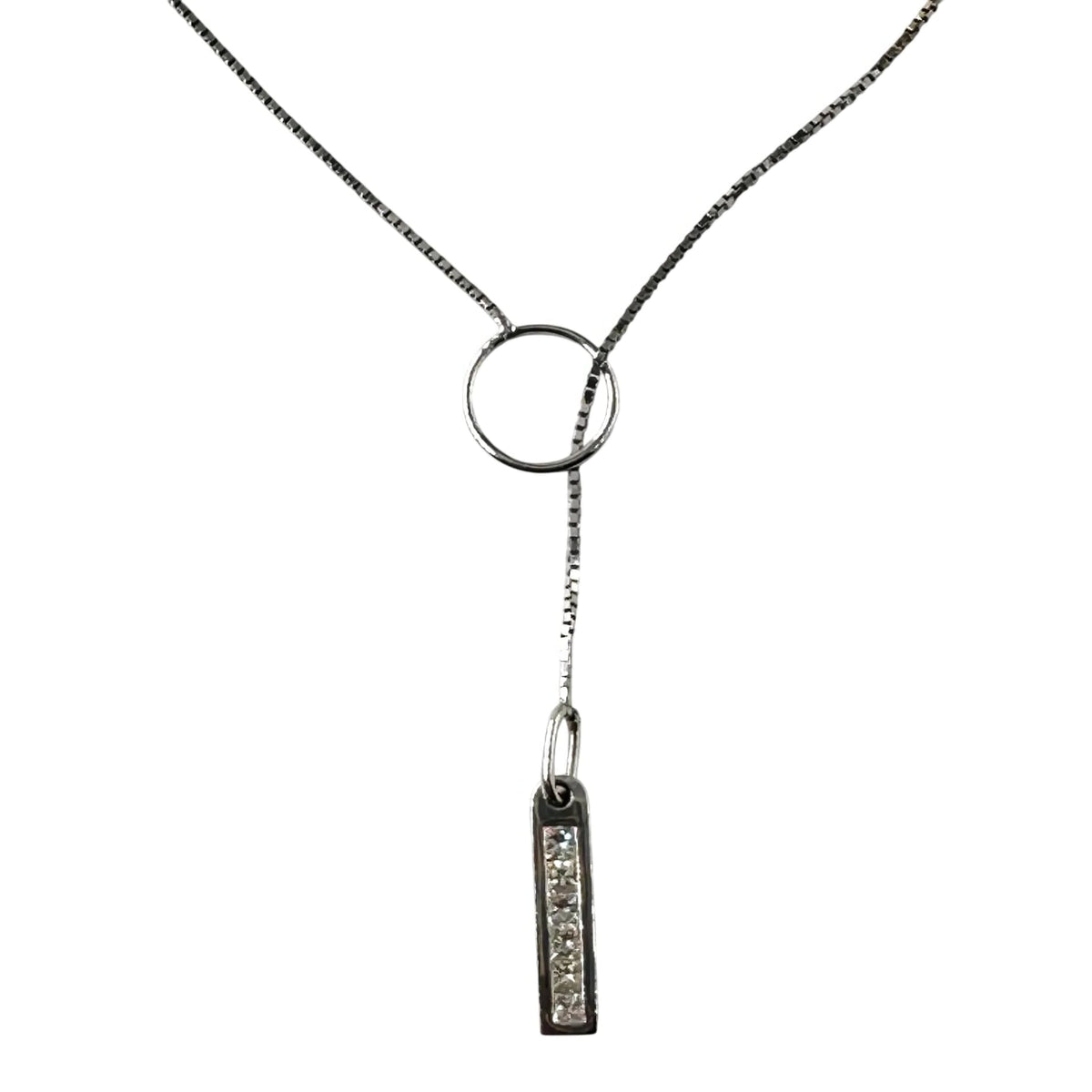 Collier Pendentif en or blanc et diamants