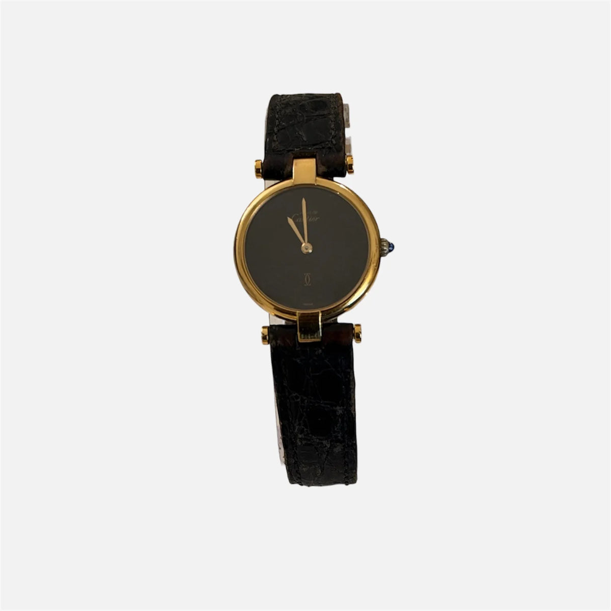 Montre CARTIER Must Vendôme en vermeil et cuir