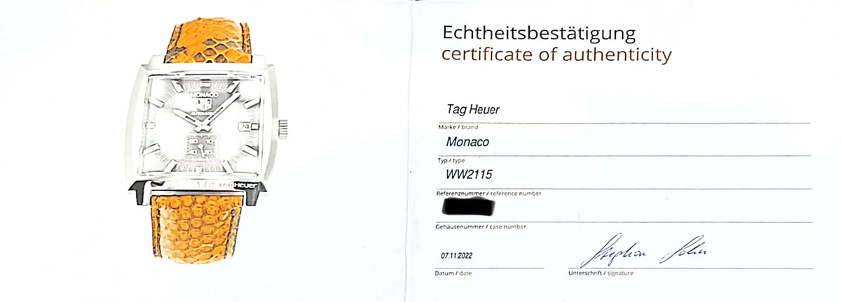Montre TAG HEUER "Monaco Calibre 6" en acier inoxydable et cuir