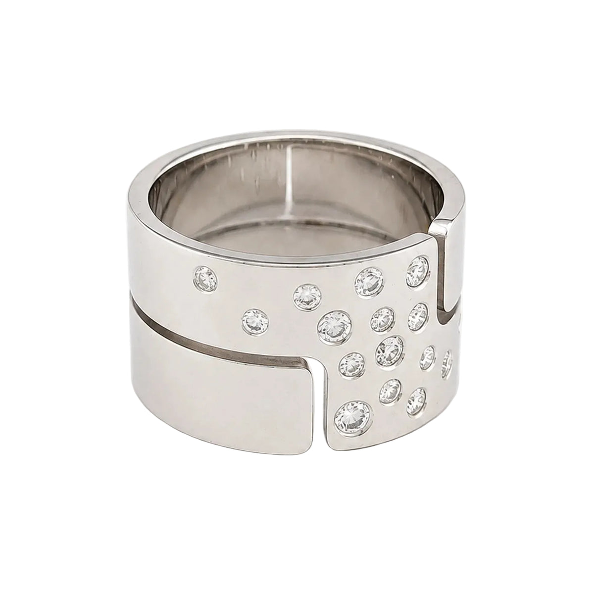 Bague Bandeau DINH VAN "Seventies" en or blanc et diamants