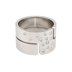 Bague Bandeau DINH VAN "Seventies" en or blanc et diamants