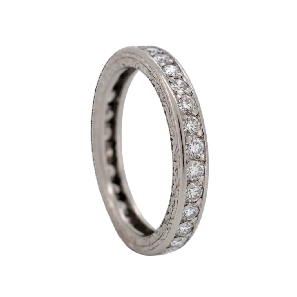 Bague Alliance en platine et diamants