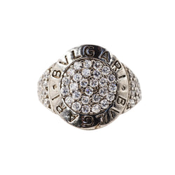 Bague BULGARI en or blanc et diamants