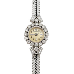 Montre JAEGER-LECOULTRE en or blanc et diamants