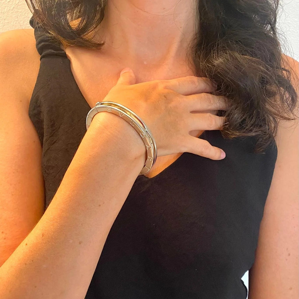 Bracelet Jonc BULGARI B.Zero1 en or jaune et acier