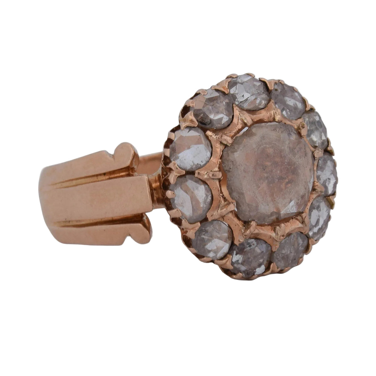 Bague Entourage en or rose et diamants