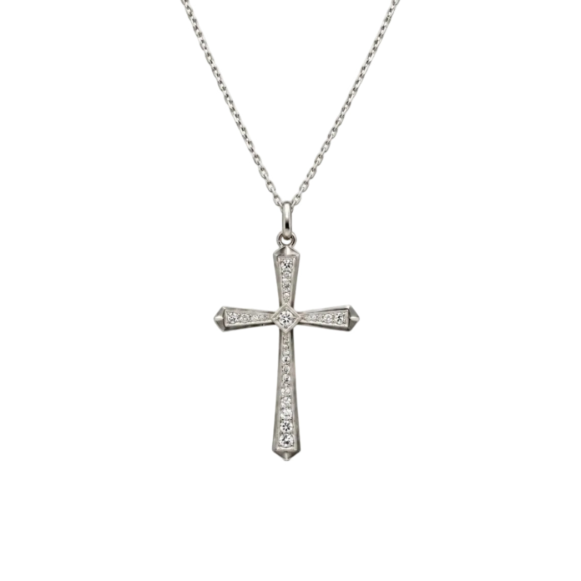 Pendentif en or blanc et diamants