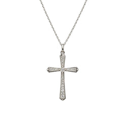 Pendentif en or blanc et diamants