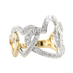 Bague Pavée en or jaune et diamants